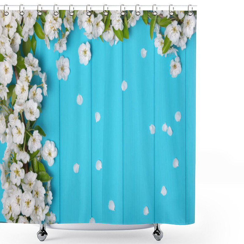 Personality   Spring Flowers On Wood Shower Curtains