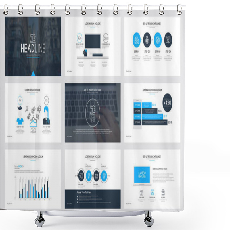 Personality  Infographics Slide Template 2 Shower Curtains