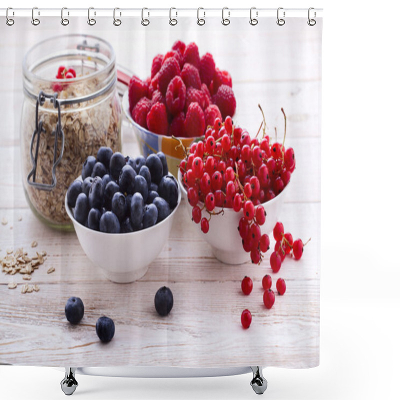 Personality  Fresh Berries   For Breakfast Shower Curtains