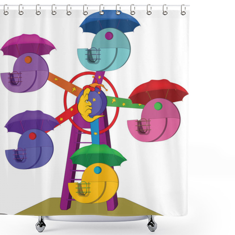 Personality  Carousel. Cartoon Shower Curtains