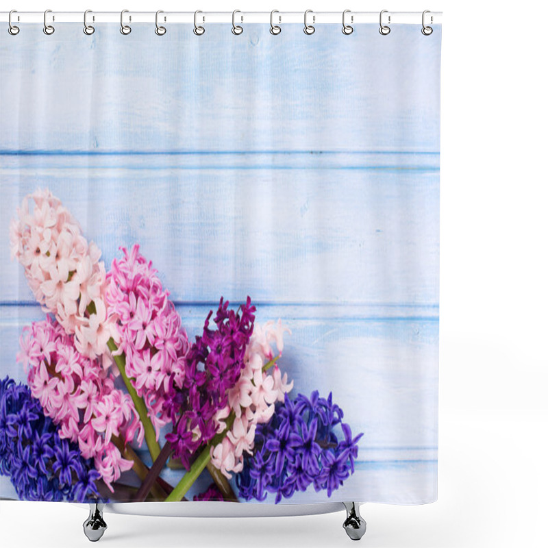 Personality  Fresh Hyacinths Background Shower Curtains