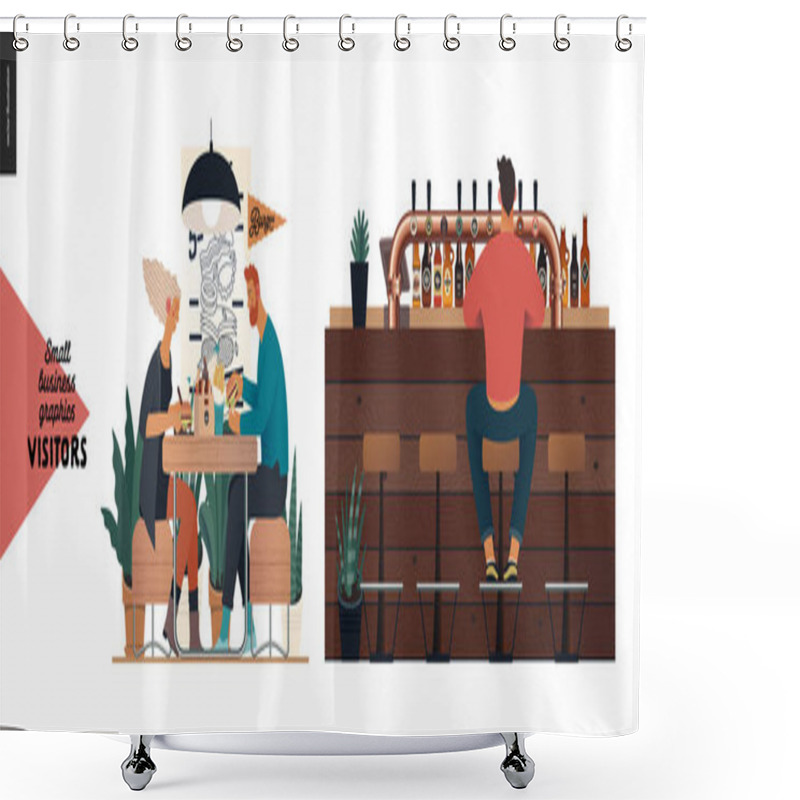 Personality  Visitors - Small Business Graphics Shower Curtains