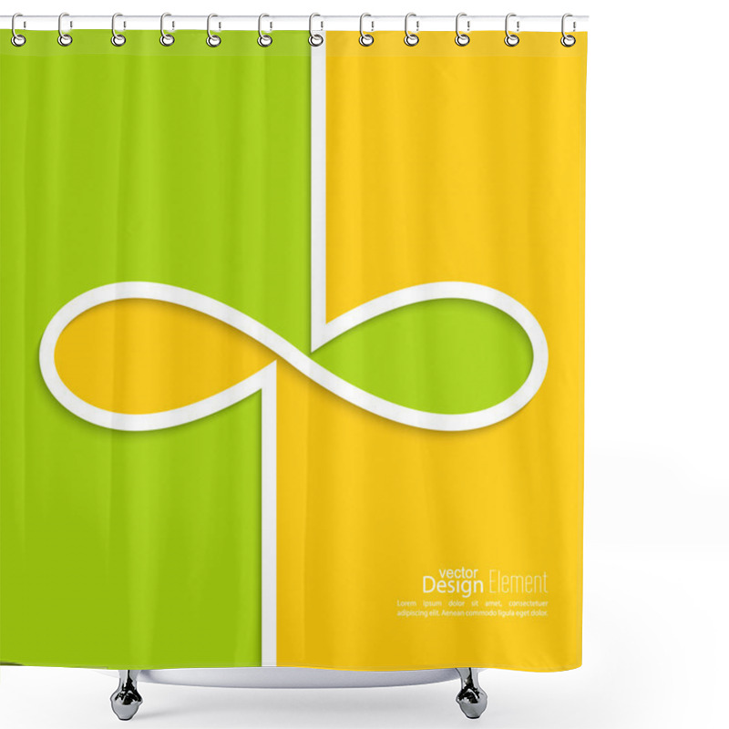 Personality  Abstract Background With The Sign Of Infinity. Shower Curtains