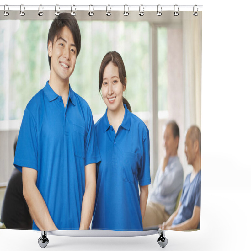 Personality  Male And Female Caregivers Working In Long-term Care Facilities Shower Curtains