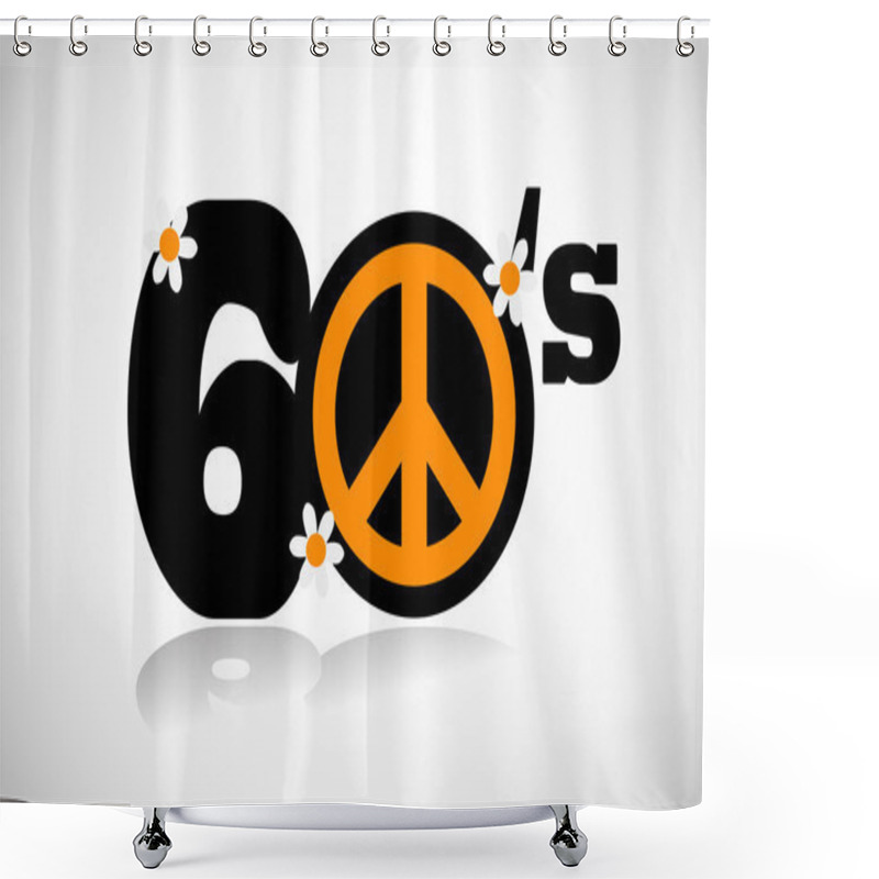 Personality  Sixties Peace Symbol Shower Curtains