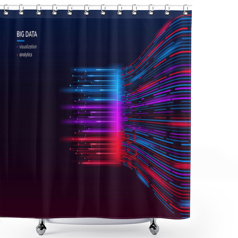 Personality  Fractal Elements Big Data Analysis Visualization Shower Curtains