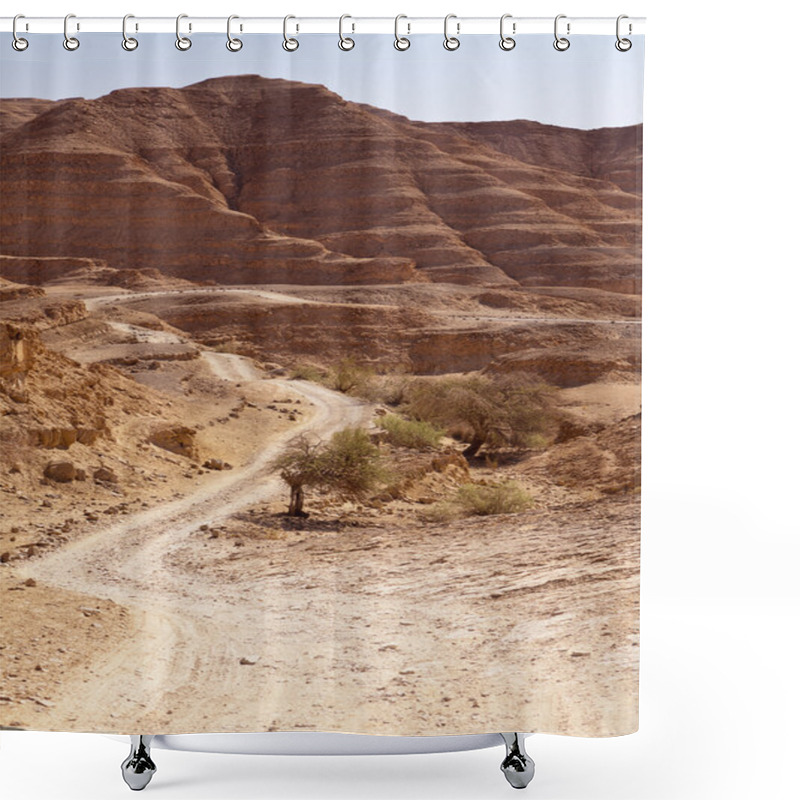 Personality  Road Through Negev Desert Hills Shower Curtains