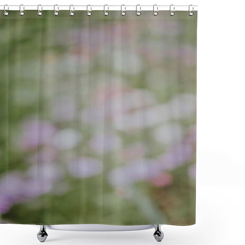 Personality  Soft Focus Of Vibrant Wildflowers In A Lush Green Field. Shower Curtains