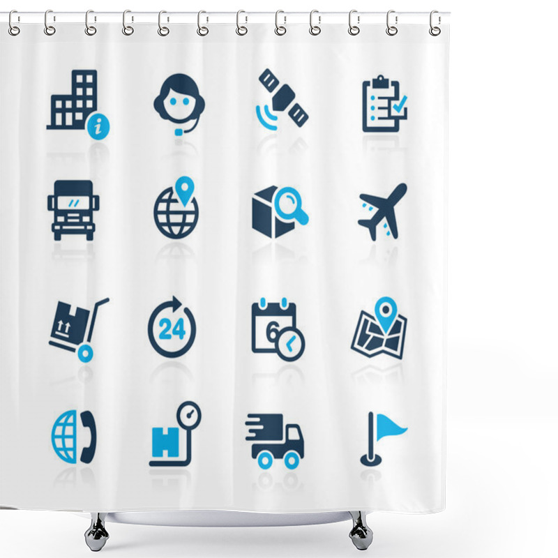 Personality  Shipping And Tracking -- Azure Series Shower Curtains