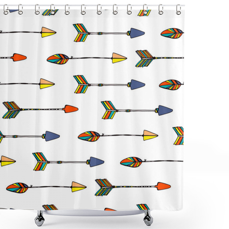 Personality  Ethnic Pattern With Indian Arrows Shower Curtains