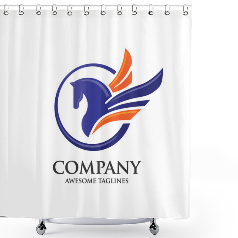 Personality  Pegasus Logo Concept Shower Curtains