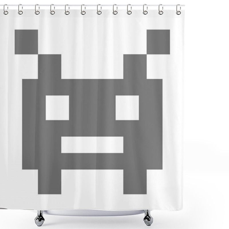 Personality  Game Ghost Flat Vector Icon Shower Curtains