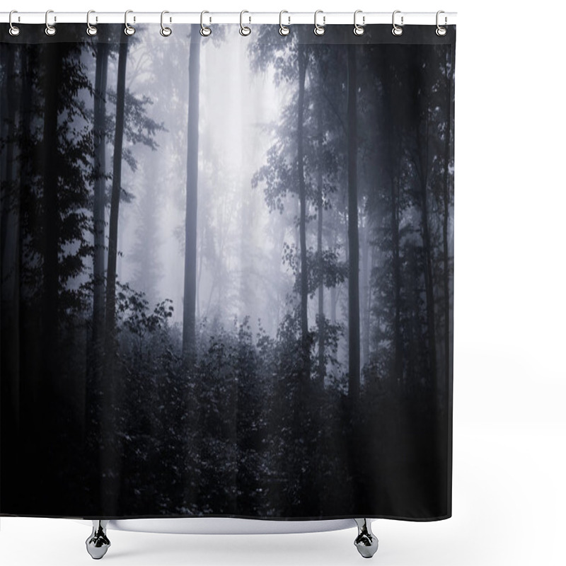 Personality  Forest At Twilight, Surreal Halloween Scenery Shower Curtains