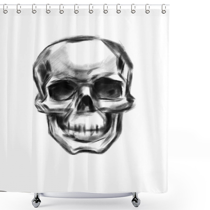 Personality  Skull. Shower Curtains