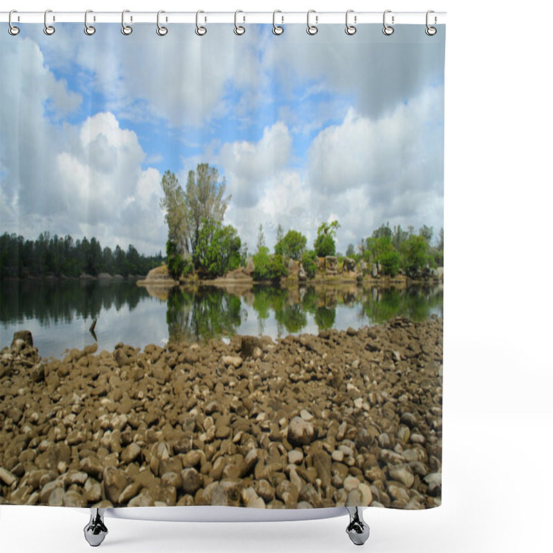 Personality  Peaceful Lake Reflection Shower Curtains