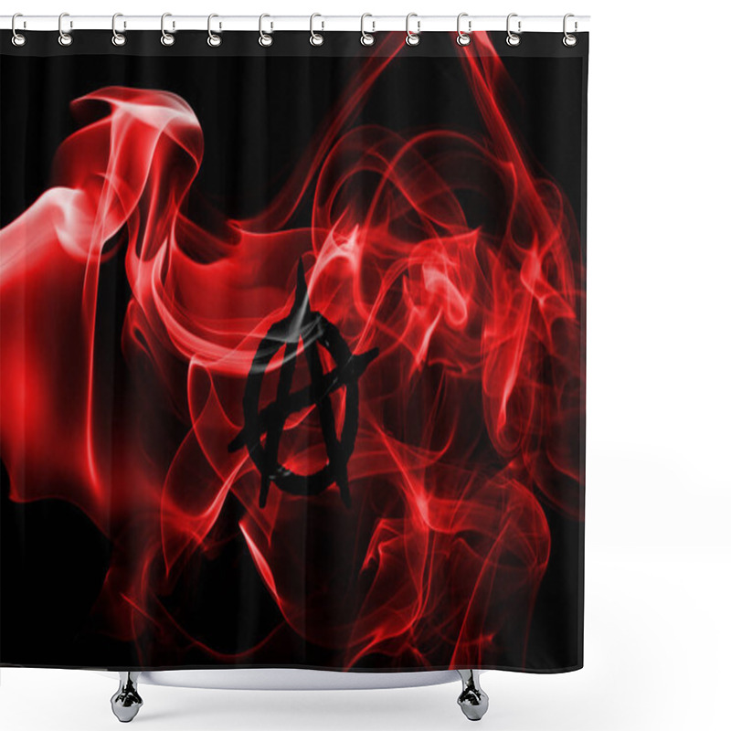 Personality  Anarchy Smoke Flag Shower Curtains