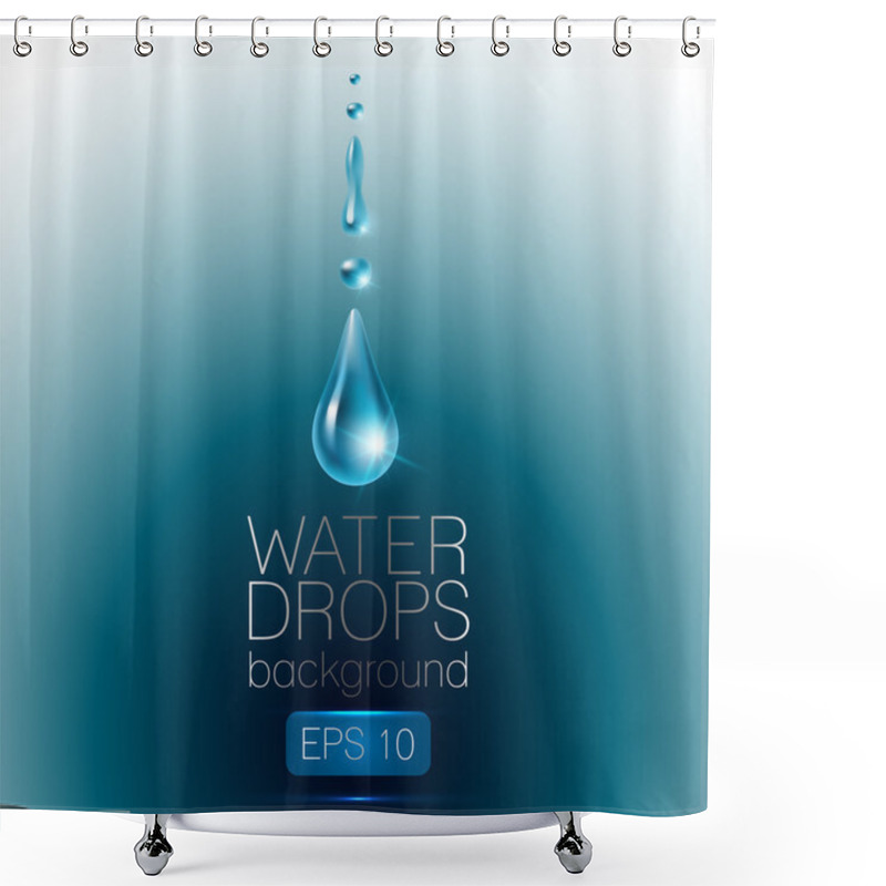 Personality  Realistic Waterdrops Shower Curtains