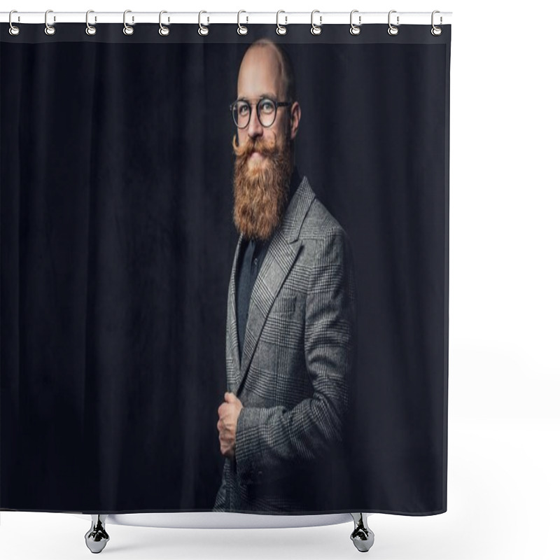 Personality  Studio Portrait Of Redhead Man Shower Curtains