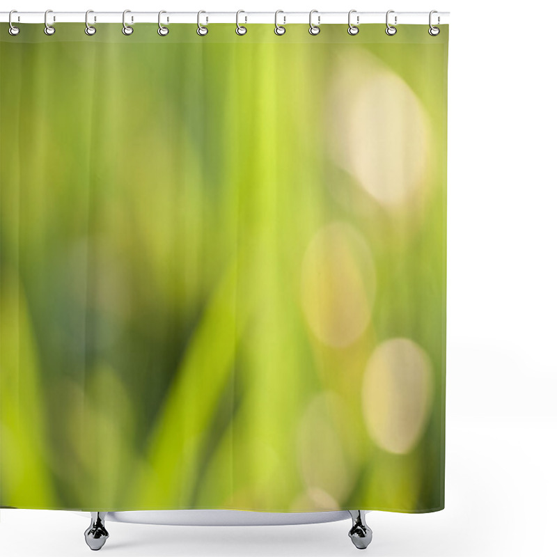 Personality  Abstract Blurred Grass Background Shower Curtains