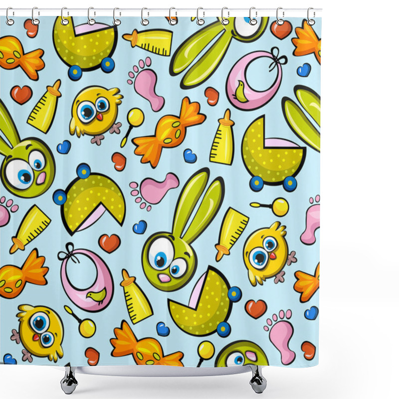 Personality  Cartoon Children Pattern Shower Curtains