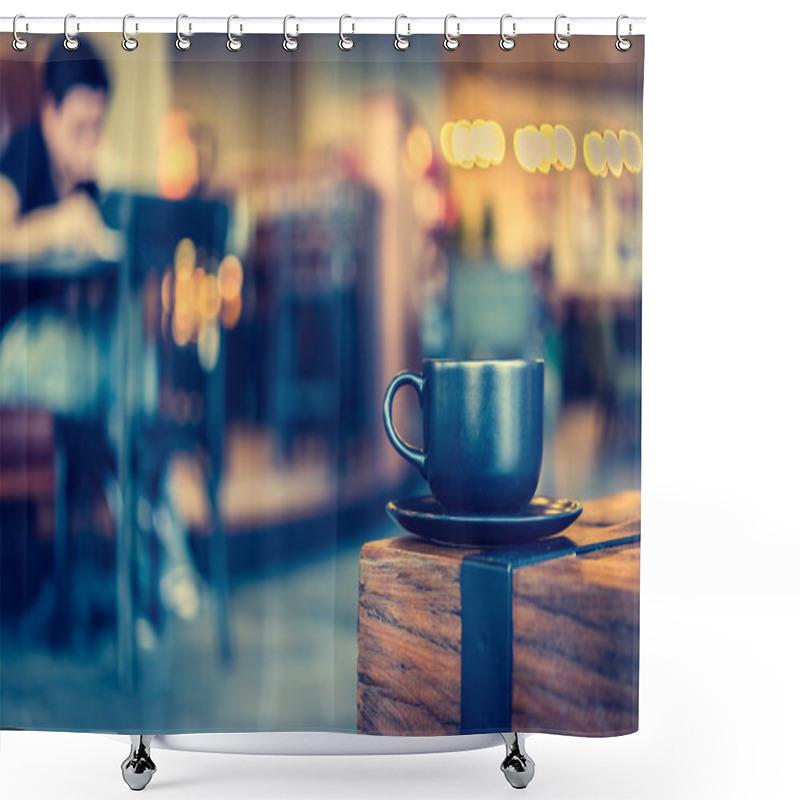 Personality  Coffee Mug In Coffee Shop Cafe Shower Curtains