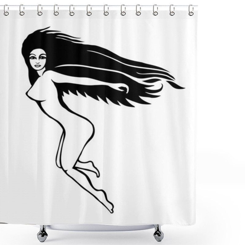 Personality  Angel Of The Night Shower Curtains