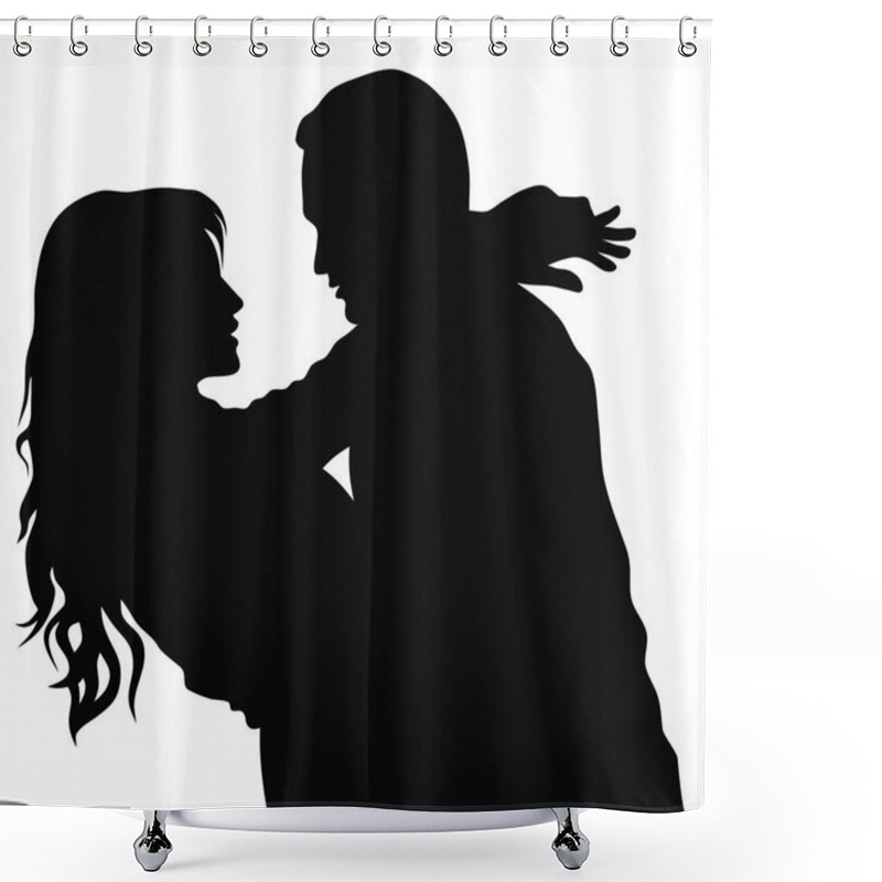 Personality  Couple In Love Shower Curtains