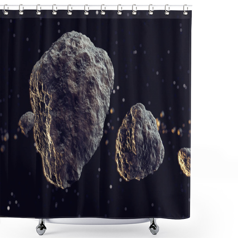 Personality  Meteors. Shower Curtains