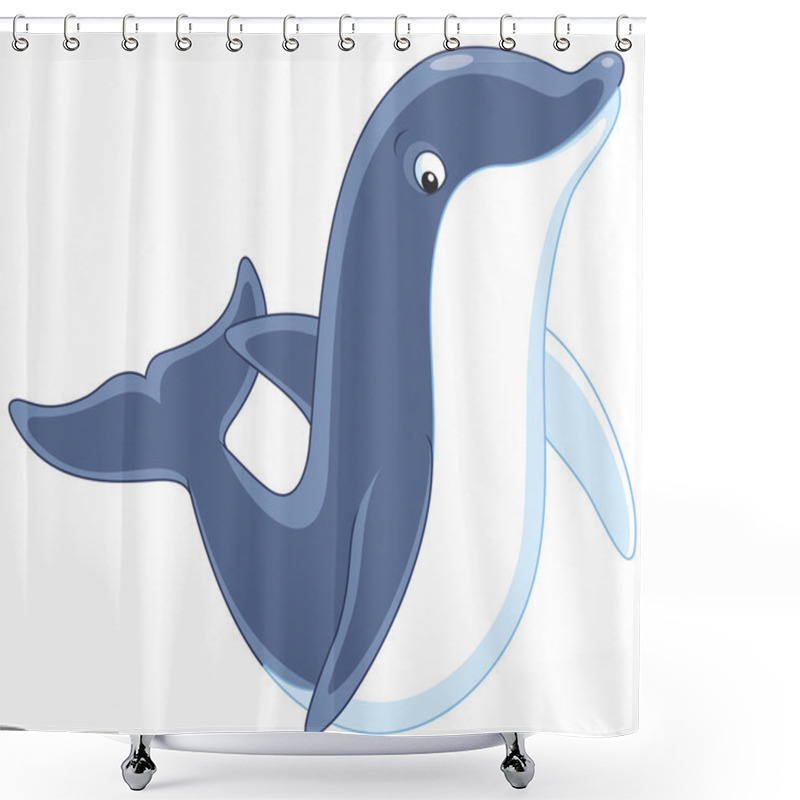 Personality  Funny Dolphin Jumping Shower Curtains