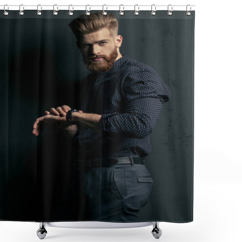 Personality  Stylish Handsome Man  Shower Curtains