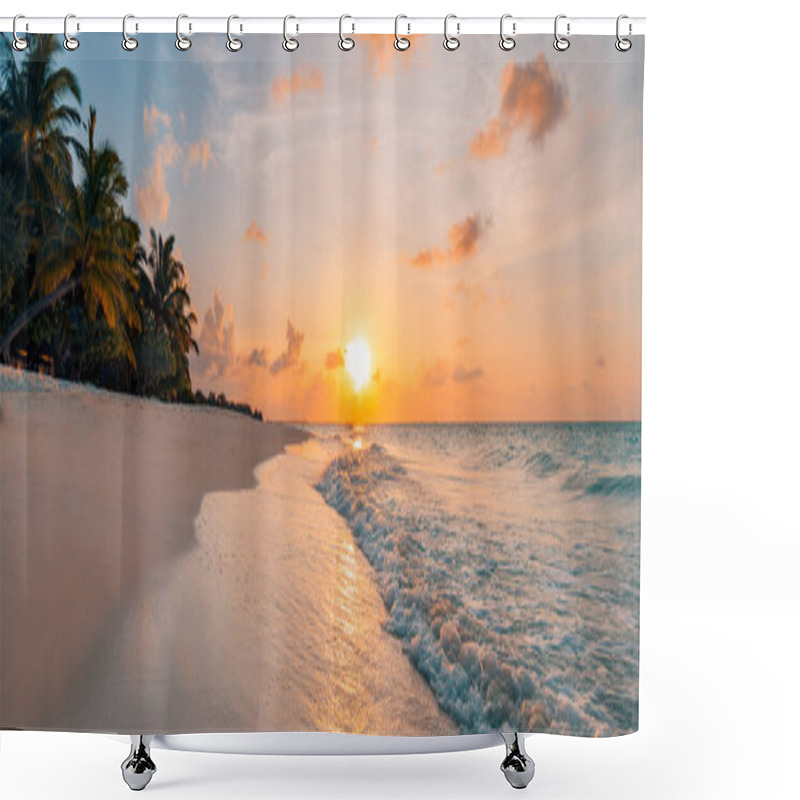 Personality  Sunset On The Caribbean Island  Shower Curtains