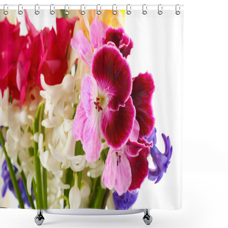 Personality  Beautiful Bouquet Of Bright Flowers Close Up Shower Curtains