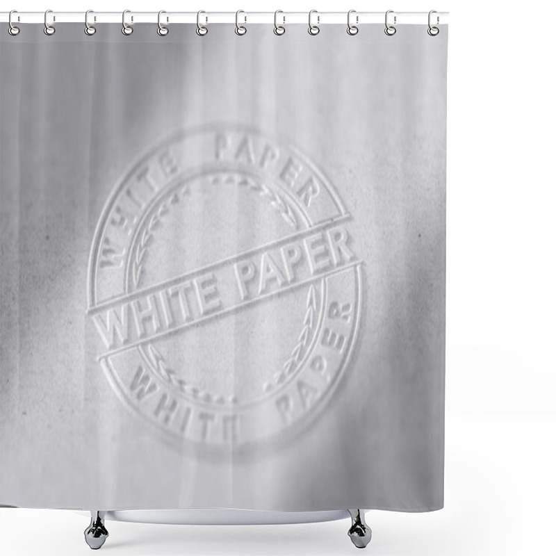 Personality  White Paper Document Shower Curtains