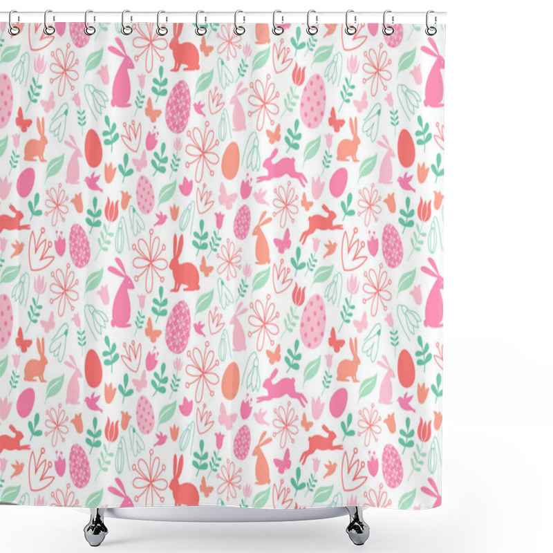 Personality  Seamless Easter Pattern, Vector Shower Curtains