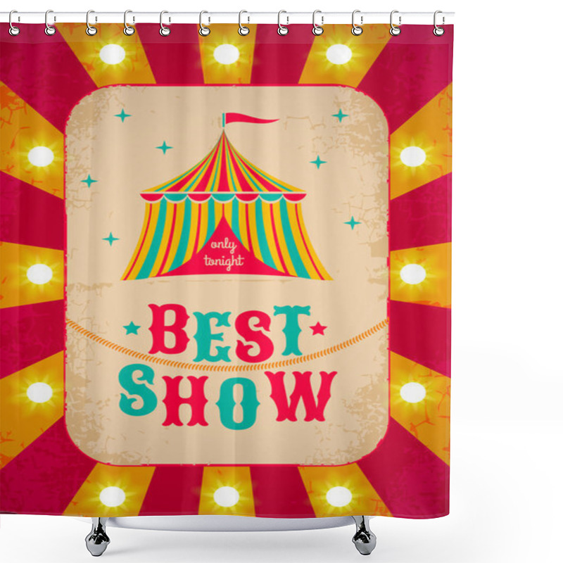 Personality  Retro Circus Poster Shower Curtains