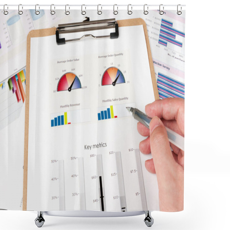 Personality  Business Graph Shower Curtains