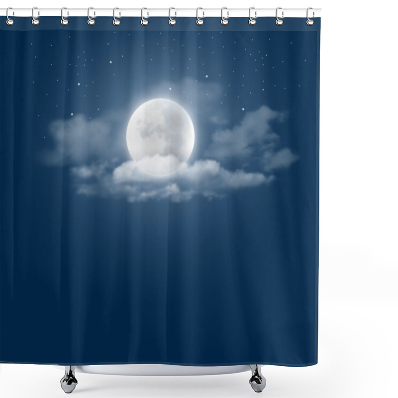 Personality  Moonlight Night Background Shower Curtains