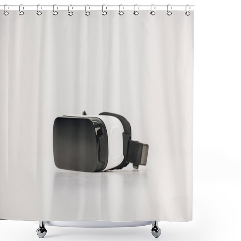 Personality  Close-up View Of Virtual Reality Headset Isolated On White Shower Curtains