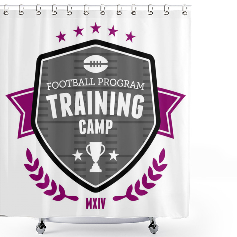 Personality  Football Training Camp Emblem Shower Curtains