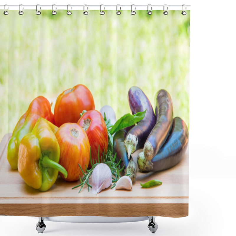 Personality  Various Fresh Vegetables Shower Curtains