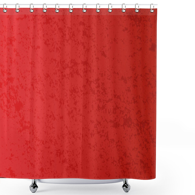 Personality  Red  In Grunge Style Textures Backgrounds. Shower Curtains