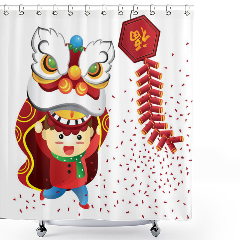 Personality  Chinese New Year Shower Curtains