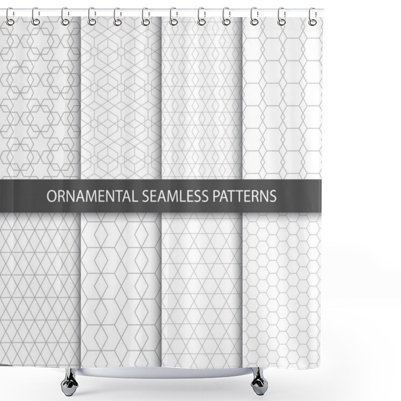 Personality  Ornamental Seamless Patterns - Vector Collection. Shower Curtains