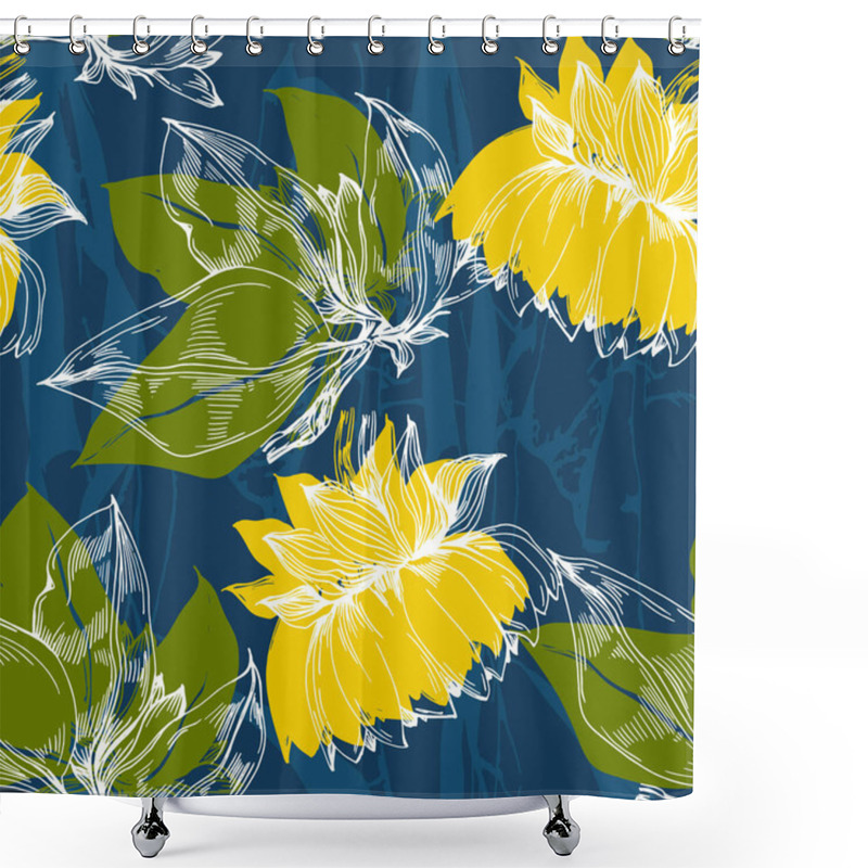 Personality  Sunflower Seamless Pattern. Perfect Ornament For Fashion Fabric Or Other Printable Covers. Shower Curtains