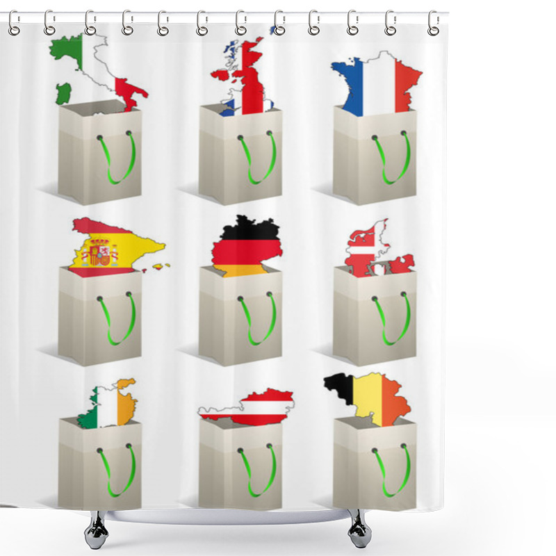 Personality  Europe Bags Shower Curtains