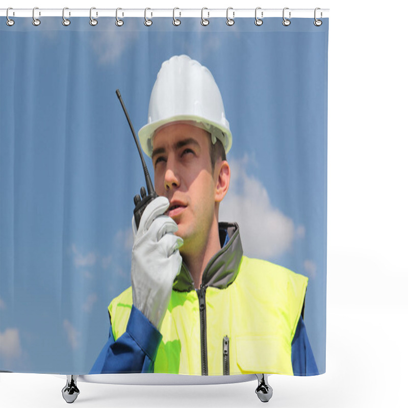 Personality  Transmitter Shower Curtains