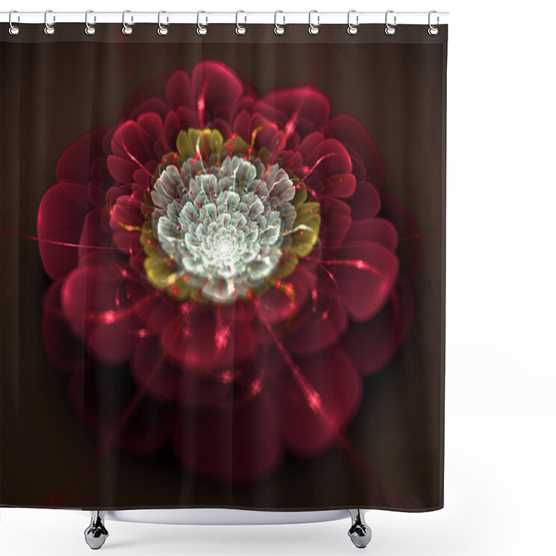 Personality  Fractal Flower Generated Pattern Shower Curtains