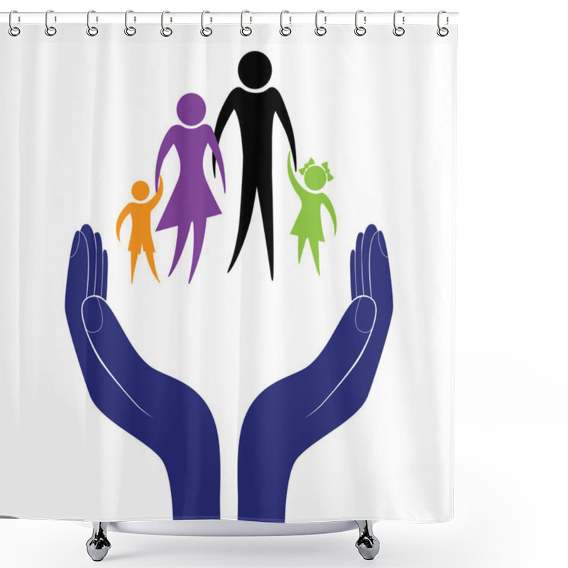 Personality  Family Care Vector Shower Curtains