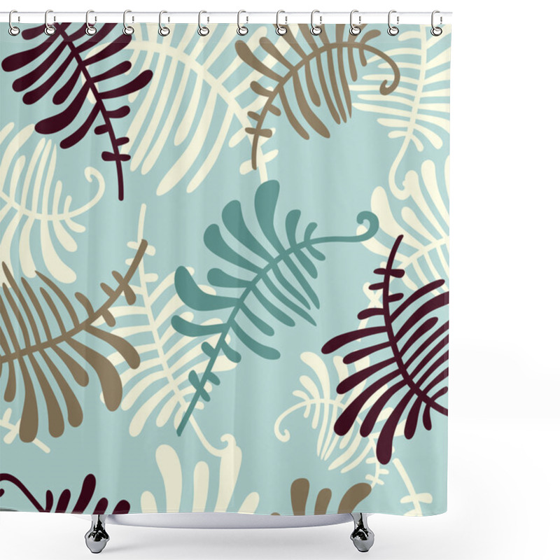 Personality  Seamless With Fern Shower Curtains