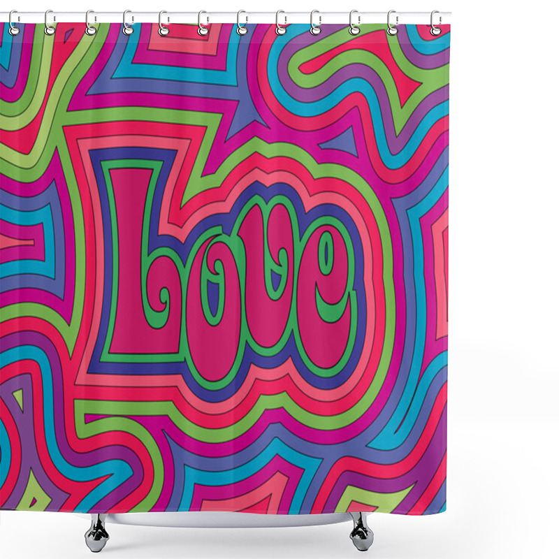 Personality  Groovy Love Shower Curtains